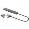 Manhattan 181006 USB Hub 4 porty USB-A USB 3.0 5 GBit/s vesmírná šedá 181006