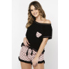 Dámske pyžamo Italian Fashion Buscato kr.r. kr.sp. Farba: Čierna, Veľkosť: XL
