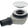 GEBERIT odtok sprchovej vaničky priemer 90 mm, s krytom odtoku, výška zápachovej uzávierky 50 mm, odtok z PE, lesklý chróm, 150.552.21.1