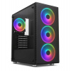1stCOOL RAINBOW 4, skrinka ATX, 4x RGB ventilátor, USB3, čierna (ML-RAINBOW4-AU-USB3)