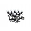 V-Tac LED Vonkajšia reťaz STRING 5m 10xLED 0,5W 230V IP44 3000K VT0806