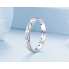 For Silver Prsteň s vlnkami a zirkónmi - Striebro 925 Velikost prstenu: 57mm