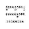 Manumi abeceda z plastových korálků s písmenky 7 x 4 mm se zdvojením A, E, I, O - 10 balení