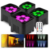 BeamZ BBP96S - Sada 4 akumulátorových uplightov s 12W LED a bezdrôtovým DMX