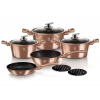 Súprava riadu s mramorovým povrchom 10 ks Rosegold Metallic Line BH-1220