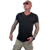 Yakuza tričko pánske Bare Regular Basic V-Neck TSB 25049 black Veľkosť: 3XL, Farba: čierna