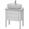 DURAVIT Luv stojaca skrinka pod umývadlo, pod dosku, 2 zásuvky, 638 x 450 x 743 mm, biela matná lakovaná, LU956503636