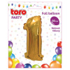 Balónik fóliový TORO číslica 1 30cm
