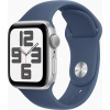 Apple Watch SE/40mm/Silver/Sport Band/Denim/-S/M