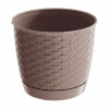 Trebor Kvetináč RATOLLA round mocca 19x16,5cm