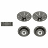 Blanco ODTOKOVÁ SADA INFINO S PŘEPADEM C-OVERFLOW, SATIN DARK STEEL PRO DVA DŘEZY - 206901