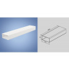 Potrubie vetracie ploché 220x55x1000 mm PVC