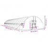 vidaXL Fóliovník s oceľovým rámom zelený 120 m² 20x6x2,85 m - Zelená - 59417-14375