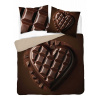Posteľná Bielizeň 3D z mikrovlákna s motívom tabuľky čokolády v tvare srdca - 220x200
