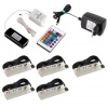 Osvetlenie nábytku LED pás - ZESTAW 5PKT klips RGB LED do szyb półek + zasilacz (Osvetlenie nábytku LED pás - ZESTAW 5PKT klips RGB LED do szyb półek + zasilacz)