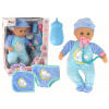 LEAN TOYS Baby Doll Zvukový cumlík Bib Blue Pyžamko Mačiatko