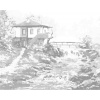 ZUTY Bodkovanie - BULHARSKÝ DOM PRI RIKE V HORÁCH Rámovanie: vypnuté plátno na rám, Rozmer: 40x50 cm