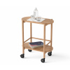 Tchibo - Barový vozík z masívneho dreva s 2 úrovňami - farba: hnedá