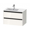 Duravit Ketho.2 Umývadlová skrinka, 55x81x48 cm, 2 zásuvky, lesklá biela K25267022220000