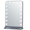 IMMAX LED zrkadlo HOLLYWOOD Make-up/ CCT/ LCD display/ USB C/A výstupy/ šedé