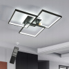 LED Stropné Svietidlo Štvorec Čierny Moderný Luster s Diaľkovým Ovládaním do Obývačky 39W