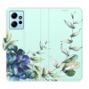 Flip pouzdro iSaprio - Xiaomi Redmi Note 12 5G / Poco X5 5G - Blue Flowers - kapsičky na karty (Knížkový flip kryt, obal, pouzdro iSaprio na mobil Xiaomi Redmi Note 12 5G / Poco X5 5G - Blue Flowers -