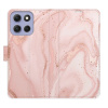 Flip pouzdro iSaprio - Motorola Moto G86 5G - RoseGold Marble s kapsičkami na karty (Flipové knížkové pouzdro, obal, kryt iSaprio s přihrádkami na karty a motivem)