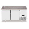 Chladiaci stôl na pizzu so žulovou pracovnou doskou, dvojdverový, Arktic, 250L, žula, 230V/250W, 1510x800x(H)875mm