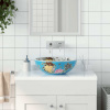 vidaXL Umývadlo na dosku viacfarebné okrúhle Φ41x14 cm keramické - Modrá - 81090-35503
