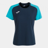 ACADEMY IV SHORT SLEEVE T-SHIRT NAVY FLUOR TURQUOISE XS