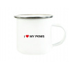 Plechový hrnček I love my penis