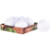 Emocio adventná guľa 4ks 60 mm Drápané perla biele sviečky
