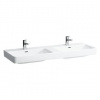 Laufen Pro S - Dvojumývadlo, 130x46 cm, 2 otvory na batérie, biela H8149680001041