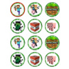 CUKROVÁ TLAČ jedlý obrázok na tortu Cukrová hmota MINECRAFT HRA DEKORÁCIA + TEXT 145