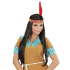 DÁMSKA PAROCHŇA INDIANKA INDIANKY TMAVOHNEDÁ ČELENKA S PERÍM KARNEVAL