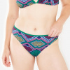 DECATHLON Spodný diel dámskych plaviek Nina zelený s geometrickým vzorom S