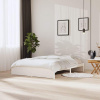 vidaXL Posteľný rám biely masívne drevo 160x200 cm