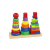 Viga Drevené farebné pyramidy pre deti Viga