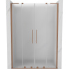 Mexen Velar L Duo sprchové dvere posuvné 140 cm, matné, brúsená meď - 871-140-003-32-65