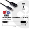 Club3D Active DisplayPort adaptér 1.4 na HDMI 2.0b, HDR, 19cm CAC-1080