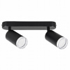 Stropné svietidlo VODEODOLNÉ nástenné čierne pohyblivé 2xGU10 objímka halogén