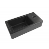 Swiss aqua technologies Umývátko SAT Brevis 40,5x20,5 cm černé otvor pro baterii vpravo SATBRE4020SRBKM