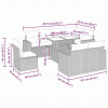 vidaXL 9-dielna záhradná súprava pohoviek s vankúšmi polyratan akácia - Sivá - 289342-306088