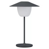 Blomus Prenosná stolová lampa ANI MINI 21 cm, LED, magnetická sivá, hliník