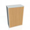 Policová skriňa Strong P, 80x115,2x40 cm, buk/sivá