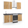 VerDesign, MATEO malá kuchynská linka 130, dub Apalačský/biela LTD