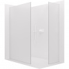 CERANO - Sprchová zástena Walk-in Crystal TL/P - 8 mm - bezvzperový systém - biela matná, mliečne sklo - 120x110 cm
