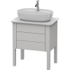 DURAVIT Luv stojaca skrinka pod umývadlo, pod dosku, 2 zásuvky, 638 x 450 x 743 mm, nordická biela matná lakovaná, LU956503939