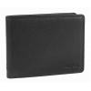 Pánska kožená peňaženka s chlopňou Bugatti Simbiosi čierna