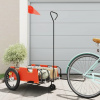 vidaXL Príves na bicykel, oranžový, oxfordská látka, železo 94187